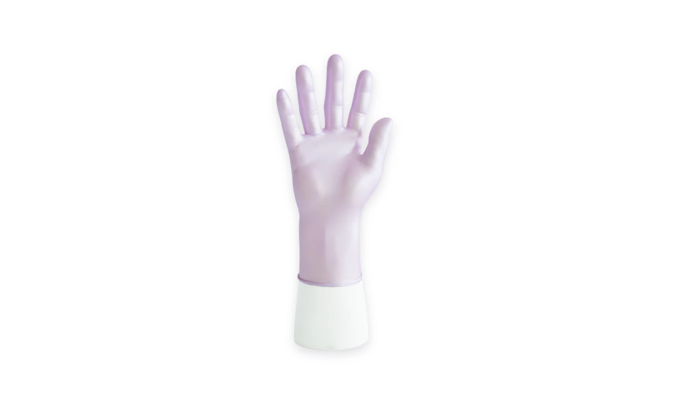 Shinyguard™ Synmax Ultra Vinyl Gloves with pearlescent color for beauty use