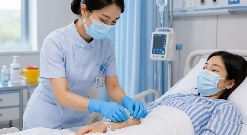 Healthcare and Nursing Nitrile Exam Gloves