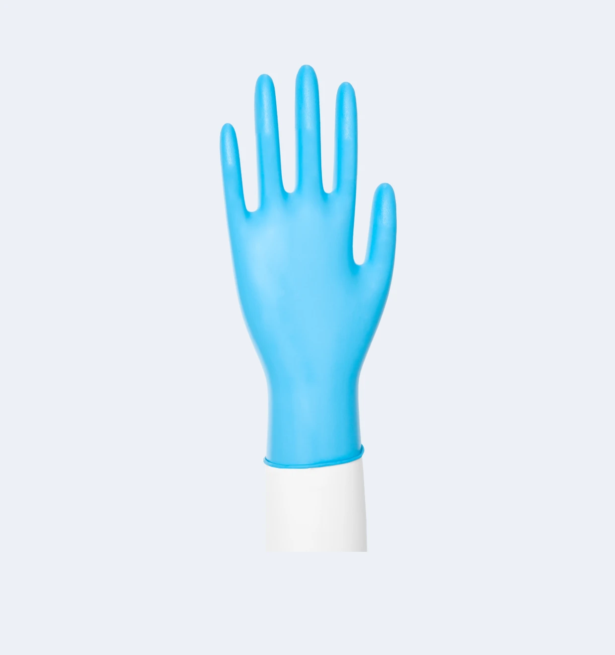 Blue Nitrile Exam Gloves Product Display