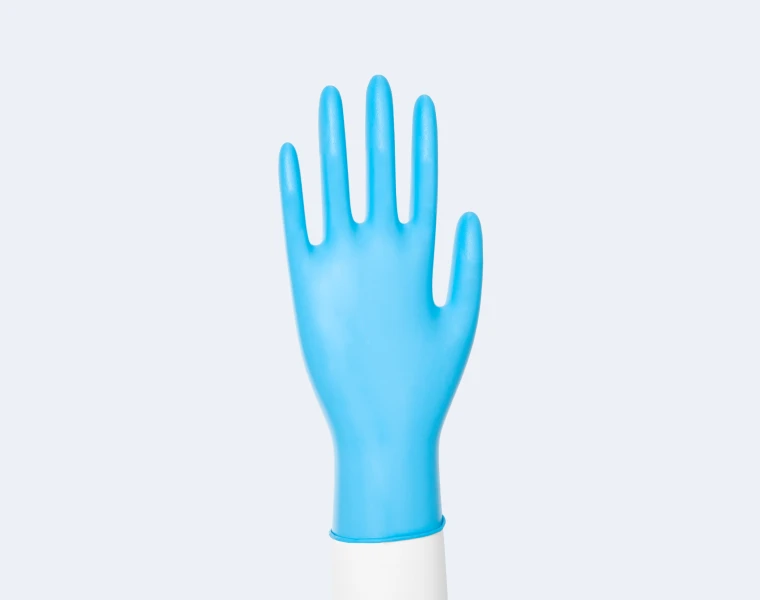 Blue Disposable Nitrile Exam Gloves
