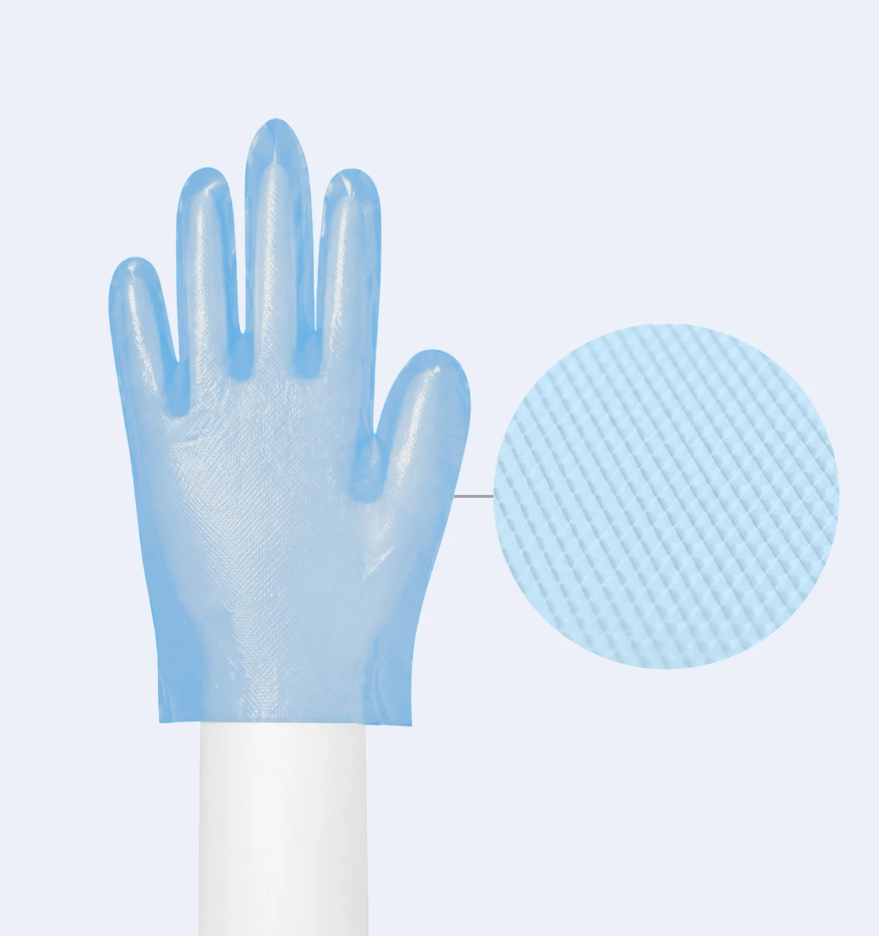 Blue Disposable CPE Gloves