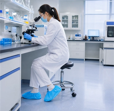 Disposable CPE Shoe Covers for Laboratory Use