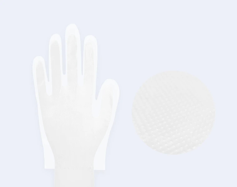 Disposable HDPE Gloves Product Display