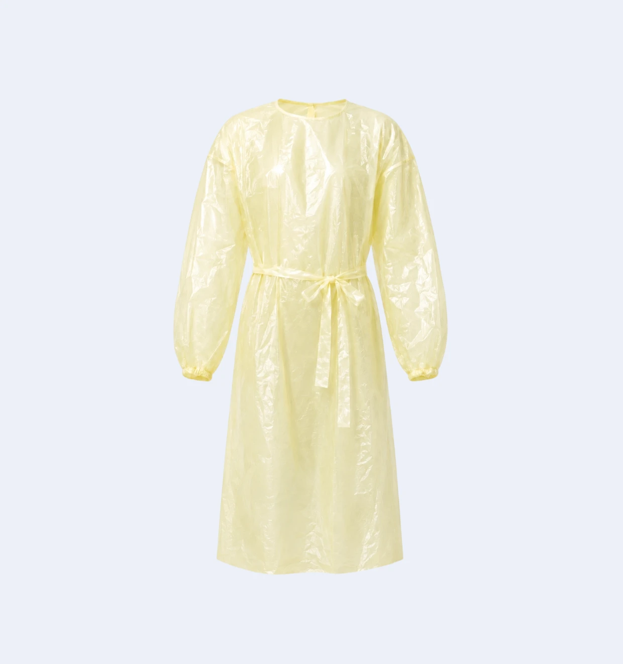 Yellow Disposable PE Isolation Gown