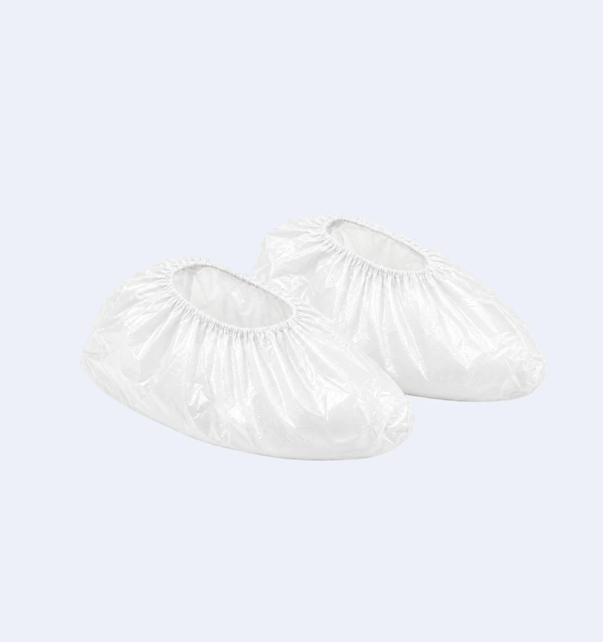 White Disposable PE Shoe Covers