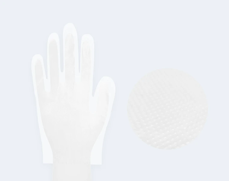 Disposable HDPE Gloves Product Display