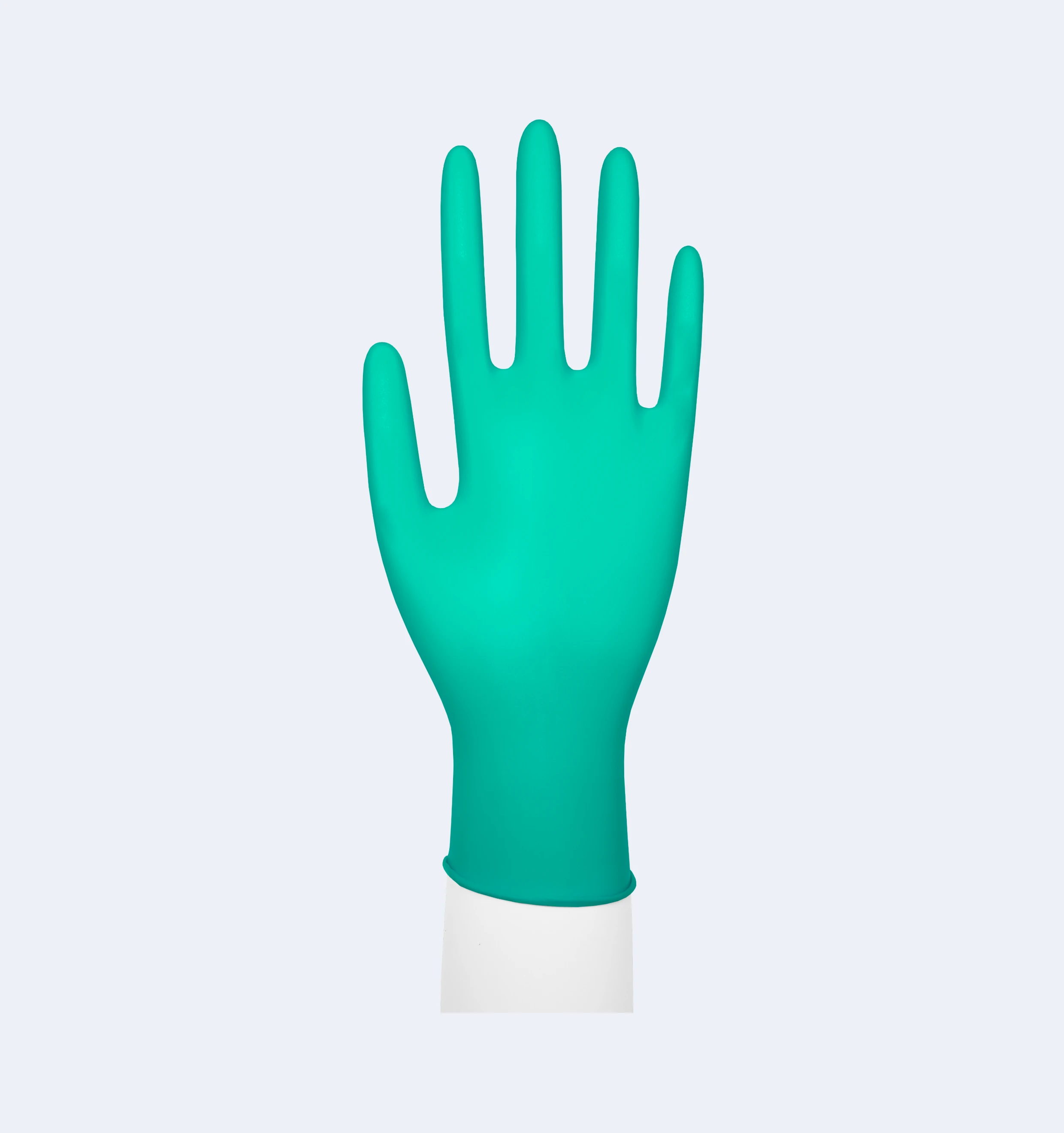 Green CHEMTUFF™ Chemical-Resistant Nitrile Gloves Side Display