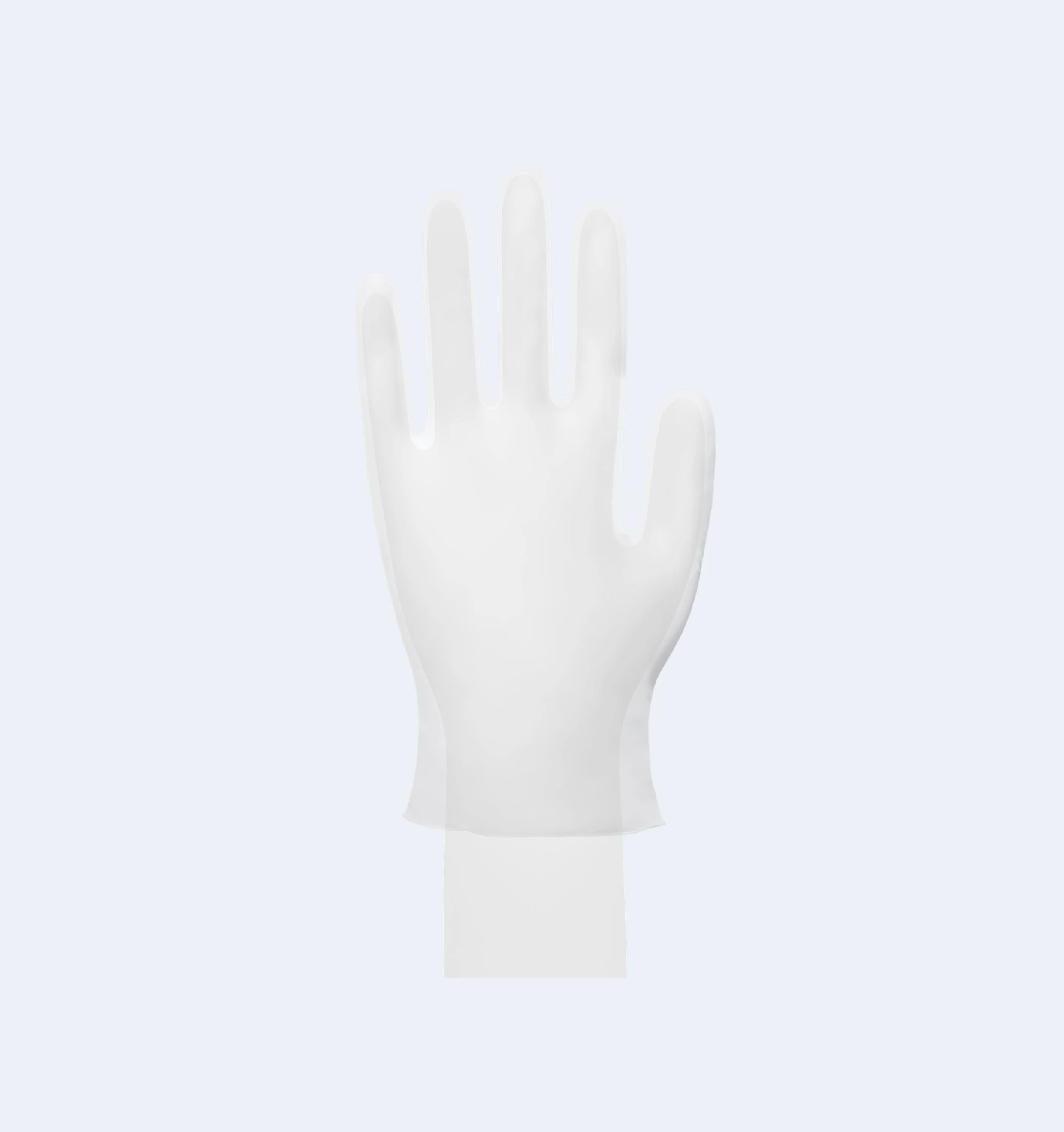 Clear TOUCHFLEX™ Ultra Vinyl Gloves Close-Up View