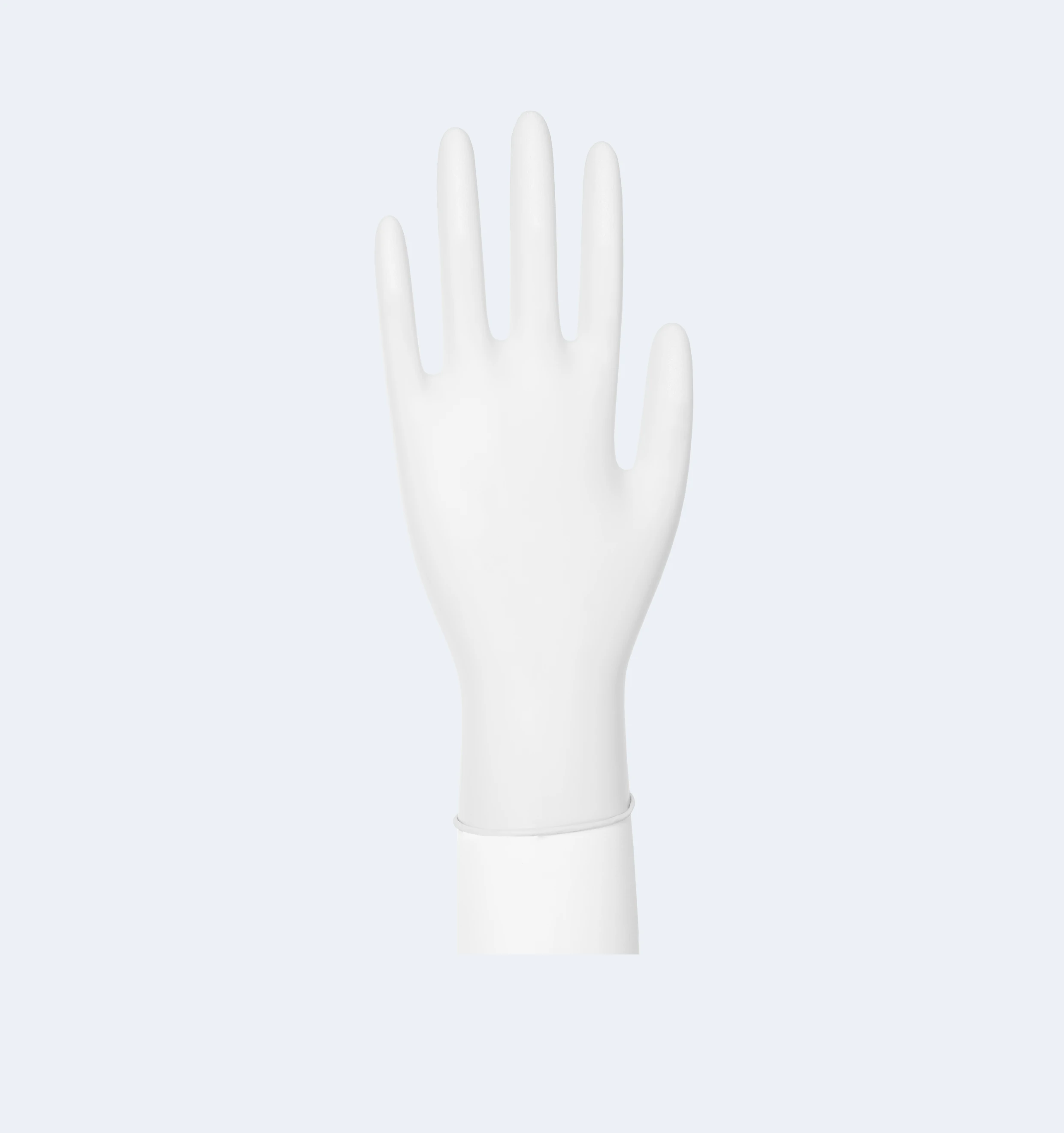 White Disposable Cleanroom Nitrile Gloves Product Display