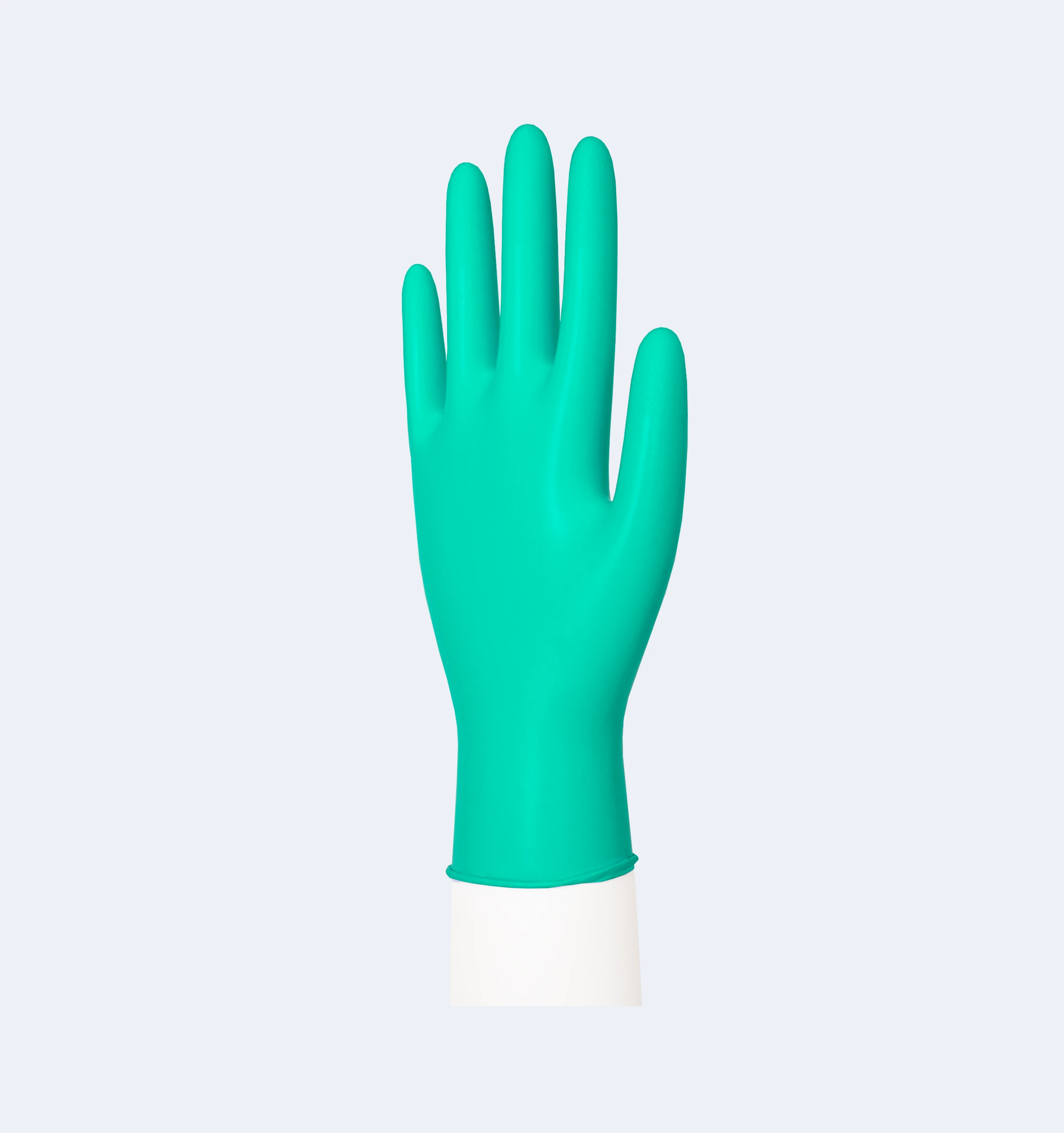 Green CHEMTUFF™ Chemical-Resistant Nitrile Gloves Close-Up View