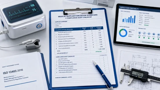 Medical device supplier evaluation scorecard and audit checklist