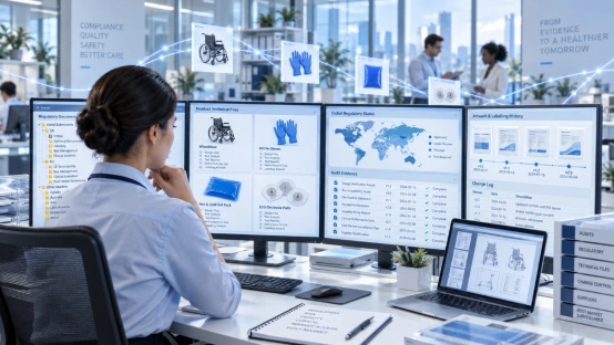 Reviewing medical device regulatory documents and audit files